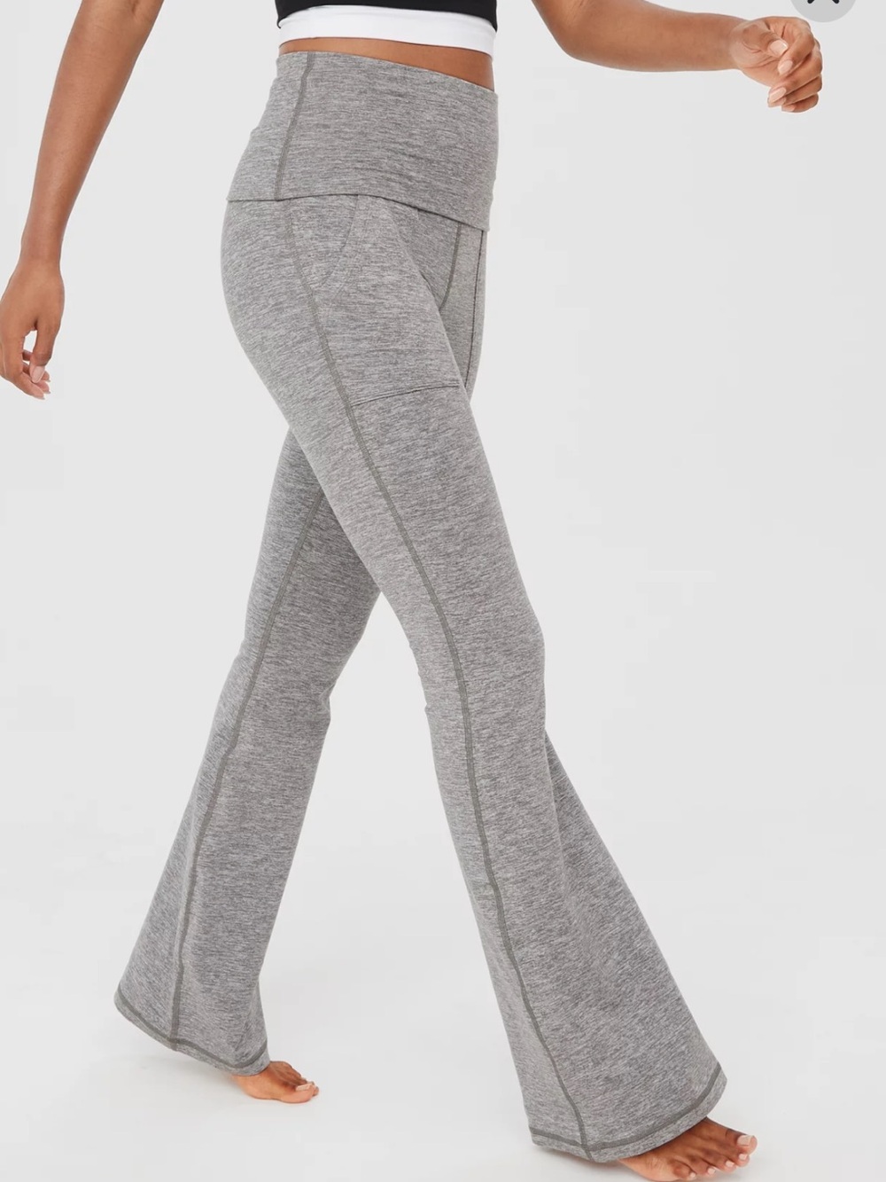 Offline by Aerie Hugger High Waisted Foldover Flare Leggings size M